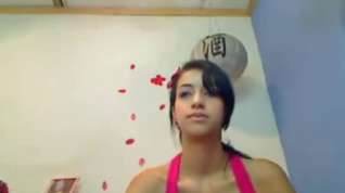 Online film Slutty Hispanic teen on a webcam