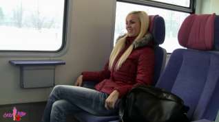 Online film European hot whore gets a fucking and a facial on train