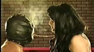 Online film Leather Gloved Dark Brown Female-Dominant Smokin' Anguish Up-Close