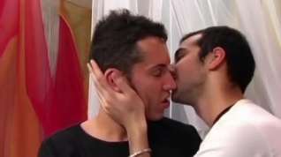 Online film Slender homosexual guys vehement giving a kiss to sizzling anal fucking