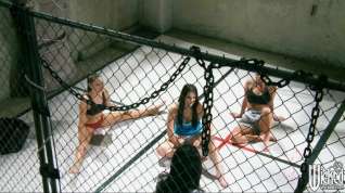 Online film Group of female fighters take a break from training to play