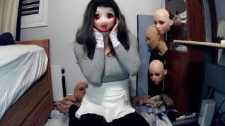 Online film Emilys Masks Pt1! Female Mask Emily Puts On Her Kigurumi Mask Celli And Starts To Play With Herself