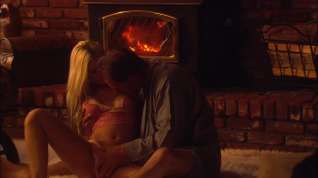 Online film Amazing Blonde Is Having Sex In Front Of A Fire Place, In